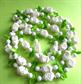 1960's Mod White Flower Necklace Vintage Costume Jewelry 60's Accessories Hippie Flower Power