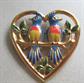 Unsigned Coro Adolf Katz Sterling Love Birds Pin 1940's Fine Vintage Jewelry Birding Bird Lover