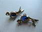 Gene Verrecchio Unsigned Mr. and Mrs. Bird Jelly Belly Pin Set 1941 Vintage Jewelry Figural