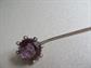 Victorian Genuine 10k Gold Stick Pin Amethyst ? Genuine Pearls Antique Fine Jewelry