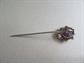 Victorian Genuine 10k Gold Stick Pin Amethyst ? Genuine Pearls Antique Fine Jewelry