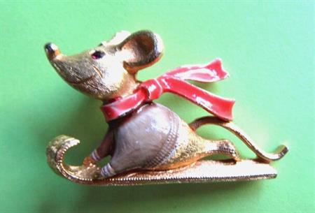 Anthropomorphic JJ Mouse Pin  Vintage  Jewelry 