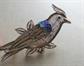 Chinese Export Spun Sterling Silver Cockatoo Pin Brooch Fine Jewelry Tropical Bird Enameled Birder Birding