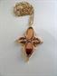 Taupe Rhinestone Cross Pendant Necklace Daisy Fuentes Costume Jewelry