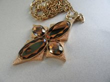 Rhinestone Cross Necklace Daisy Fuentes Signed Jewelry