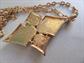 Taupe Rhinestone Cross Pendant Necklace Daisy Fuentes Costume Jewelry