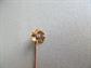 Victorian 14k Diamond ? Clover Stick Pin Fine Estate Antique Jewelry Lucky Shamrock