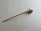 Victorian 14k Diamond ? Clover Stick Pin Fine Estate Antique Jewelry Lucky Shamrock