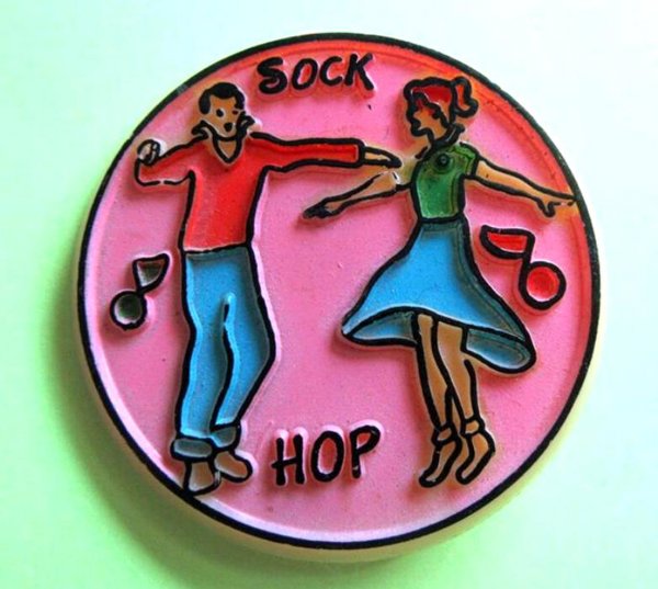 1950's Style Couple Dance Pin Vintage Jewelry 