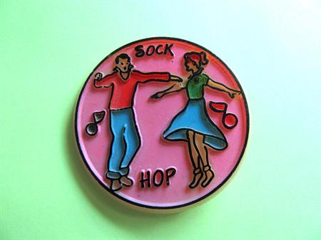 1950's Style Sock Hop Pin Lindy Dance Swing Vintage Costume Jewelry '50's Party Accessories Bobby Soxer