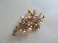 Sterling Silver Grape Bunch Pin Brooch Gold Wash Wine Lover Fine Jewelry Grapes 