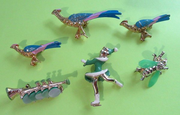 1950's Scatter Pin Lot Vintage Jewelry