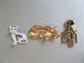 Cat Pin Lot 1960's and Up Teacher Vintage Costume Jewelry Figural Danecraft Liz Claiborne Christmas Kitty