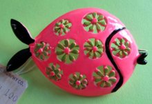 Mod 1960's Pink Fish Pin Never Worn Vintage Jewelry