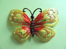 1960's Mod Butterfly Pin Hedison Signed Jewelry 