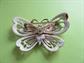 Trippy 1960's Mod Butterfly Pin Hedison Signed Costume Jewelry Figural