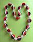 Mod 1960's Necklace Hong Kong 3D Red White Blue Patriotic 1960's Accessories