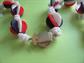 Mod 1960's Necklace Hong Kong 3D Red White Blue Patriotic 1960's Accessories