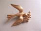 Marvella Peace Dove Pin with Olive Branch Signed Vintage Costume Jewelry Bird Birder Figural Christmas