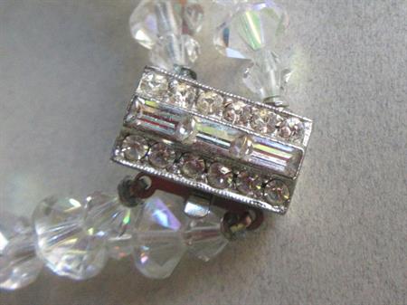 Crystal and Rhinestone Bracelet Smaller Wrist Aurora Borealis Vintage Jewelry 1950's Accessories