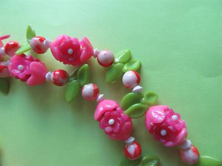Mod Pink Flower Necklace Set Never Worn Vintage Jewelry
