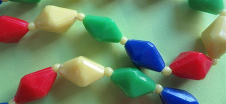 1960's Mod Long Necklace Hong Kong Vintage Jewelry 