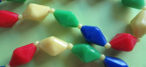 1960's Mod Long Necklace Hong Kong Vintage Jewelry 