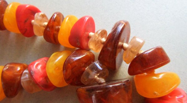 Lucite Chunky Necklace Vintage Jewelry 