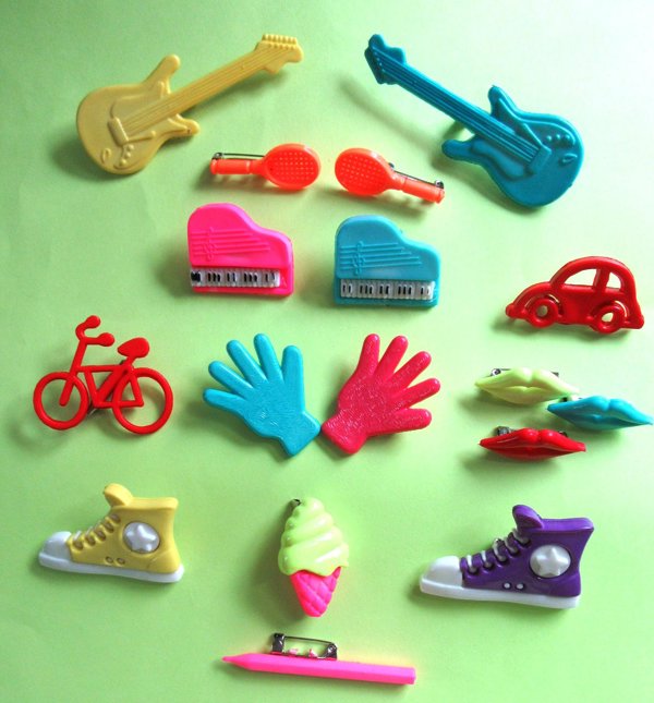 Seventeen 1990's Lucite Pins Lot Never Worn Michael Jackson Glove 