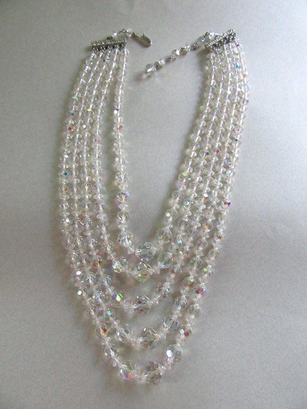1950's Crystal Necklace Vintage Jewelry 