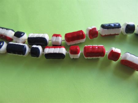 1960's Mod Necklace Red White Blue Vintage Jewelry