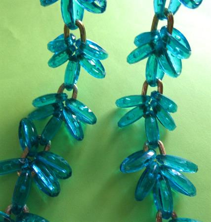 1960's Mod Blue Necklace Vintage  Jewelry