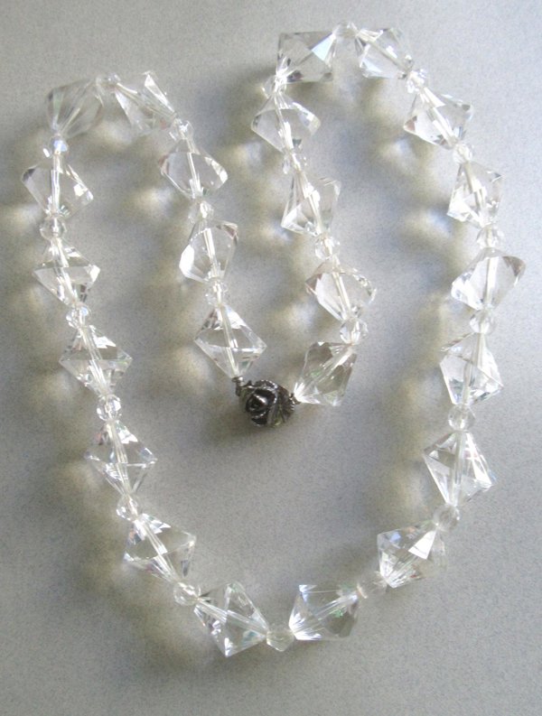 Vintage Clear Lucite Necklace
