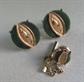 Vintage Swank Cufflinks Asian Inspired Faux Jade Cuff Links Tie Tac Set Mens Jewelry Shirt Accessories