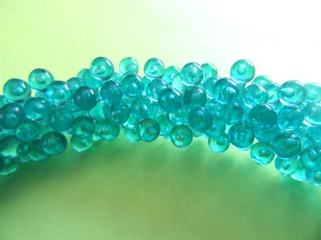 Mod Blue Lucite Bubble Necklace Vintage Jewelry