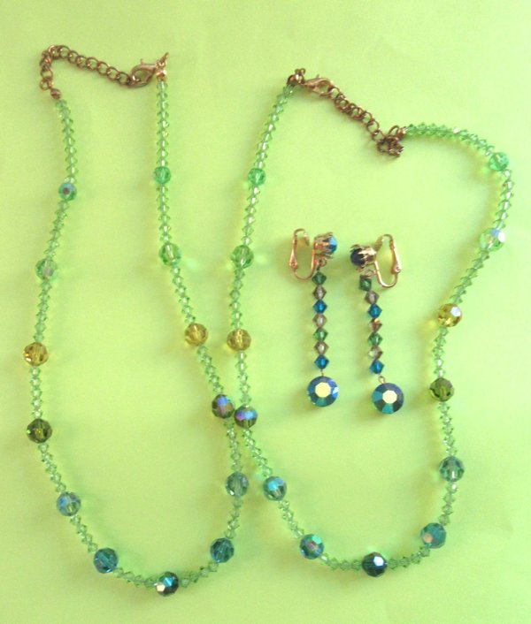 Crystal Necklaces Plus Earrings Vintage Jewelry Destash