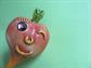 Anthropomorphic Pin Large Winking Turnip Veggie Vegetable Figural Vintage Costume Jewelry