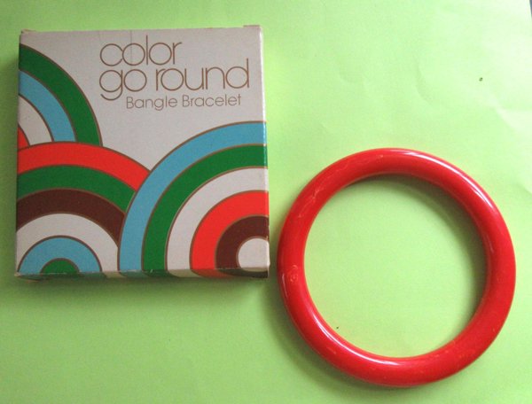 Vintage Bakelite Bangle Bracelet Paprika 