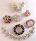 Rhinestone Jewelry Lot Weiss Pin