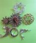 Rhinestone Pin Lot Destash Wear Repair Repurpose Vintage Costume Jewelry Fish 