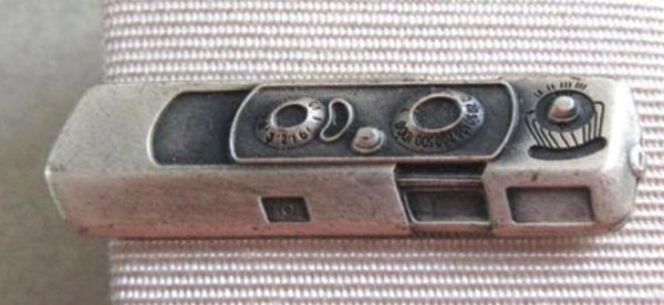 Minox Spy Camera Tie Tac 1950's Mens Vintage Jewelry