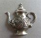 Sterling Silver Teapot Pin Brooch Afternoon Tea Party Fine Jewelry Figural