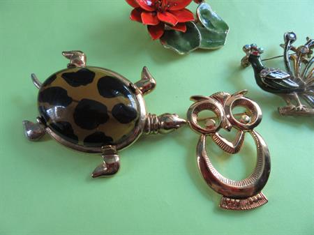 Vintage Pin Lot M. Jent GAD Signed And More Brooches