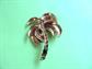 Palm Tree Pin Toldeoware Spain Vintage Costume Jewelry Tropical Luau