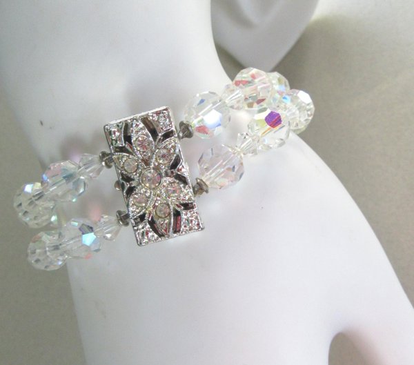 1950's Crystal Rhinestone Bracelet Vintage Jewelry