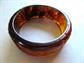 Bakelite Bangle Carved Bracelet Iced Tea Root Beer Tortoise Vintage Costume Jewelry