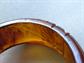 Bakelite Bangle Carved Bracelet Iced Tea Root Beer Tortoise Vintage Costume Jewelry