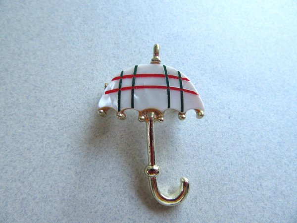 1950's Lucite Umbrella Pin Baby Shower Vintage Jewelry