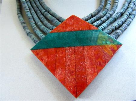 1960's Apple Coral Necklace Set Vintage Jewelry