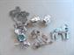 Small Costume Jewelry Lot Owl Necklace Flower and Horse Pins Clip on Earrings